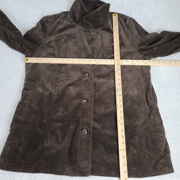 J Jill women's corduroy Chore jacket brown Size XL 100% cotton workwear timeless - Picture 6 of 10